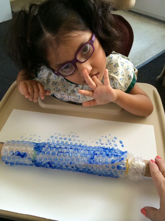 Bubble wrap art activity